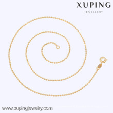 42589 Xuping Gold Bead Necklace Design Cheap Slim Fashion Necklace